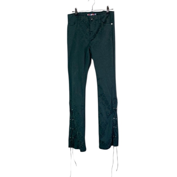 Urban Outfitters Pants - Urban Outfitters green printed lace up pant